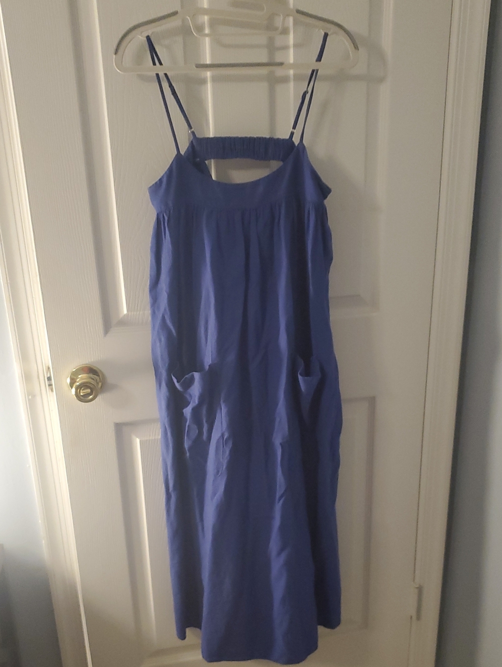 Madewell Blue Midi Sundress with Pockets